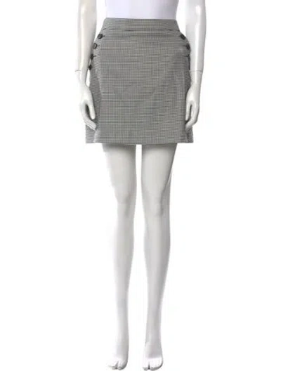 Pre-owned Veronica Beard Houndstooth Print Mini Skirt In Multi