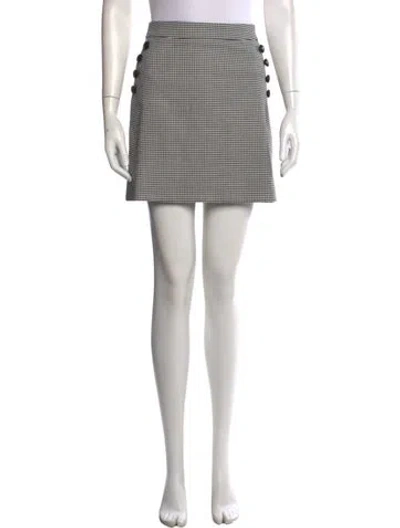 Pre-owned Veronica Beard Houndstooth Print Mini Skirt In Multi