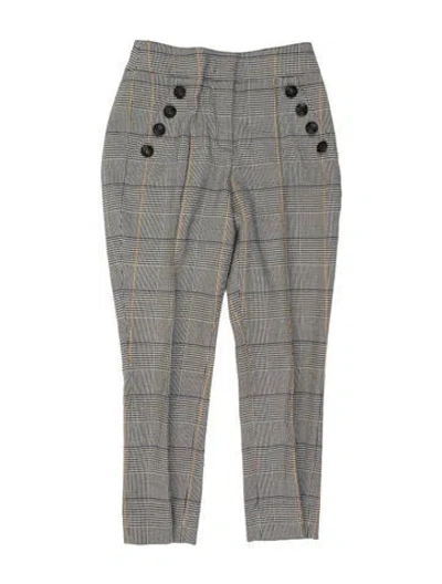 Pre-owned Veronica Beard Houndstooth Print Skinny Leg Pants In Multi