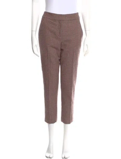 Pre-owned Veronica Beard Houndstooth Print Straight Leg Pants In Multi