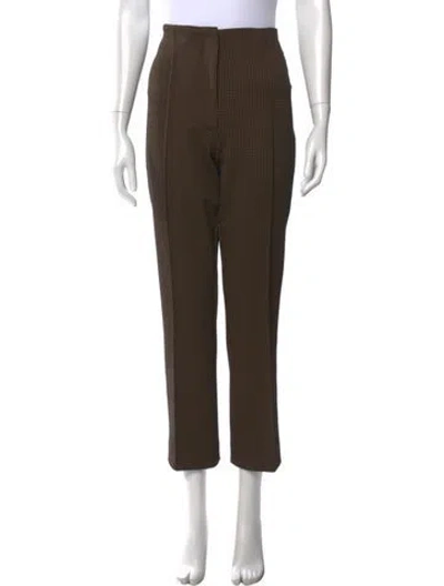 Pre-owned Veronica Beard Houndstooth Print Straight Leg Pants In Multi