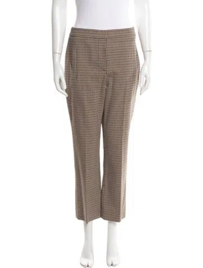 Pre-owned Veronica Beard Houndstooth Print Straight Leg Pants In Neutral