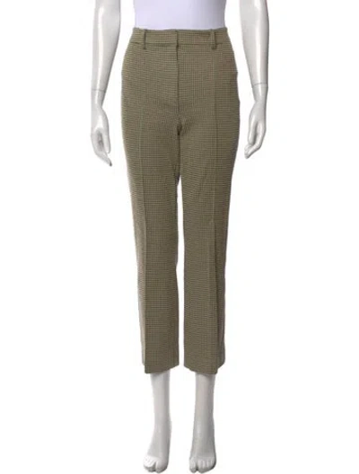 Pre-owned Veronica Beard Houndstooth Print Straight Leg Pants In Neutral