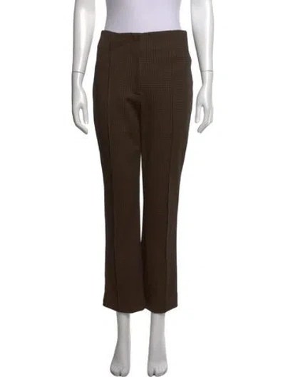 Pre-owned Veronica Beard Houndstooth Print Straight Leg Pants W/ Tags In Brown