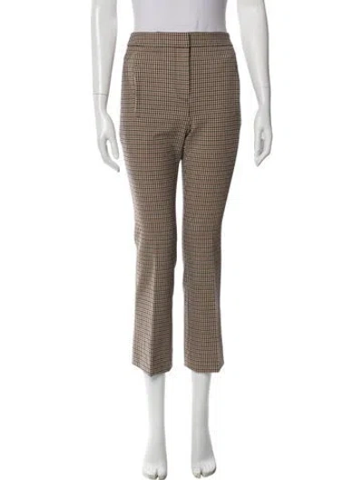 Pre-owned Veronica Beard Houndstooth Print Straight Leg Pants In Yellow