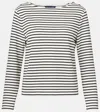 Veronica Beard Hovey Striped Top In Black