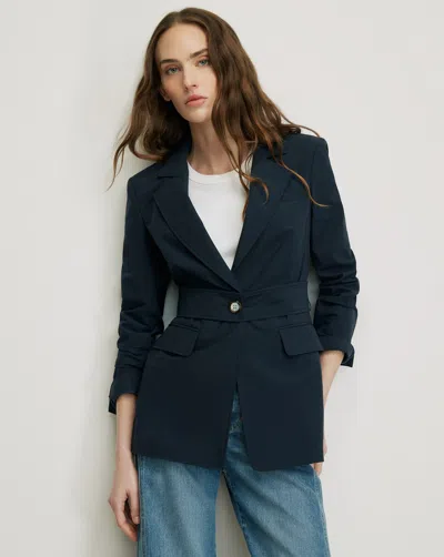 Veronica Beard Howard Belted Jacket In Blue
