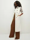 Veronica Beard Sleeveless Long Vest In Flap Pockets