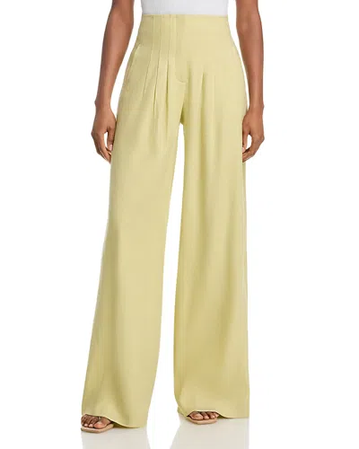 Veronica Beard Hoyt Wide Leg Pants In Yellow