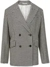 Veronica Beard Hutchinson Houndstooth-pattern Blazer In Black