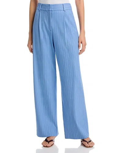Veronica Beard Hyser Pleated Pants In Blue