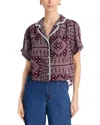 Veronica Beard Ilene Top In Brown