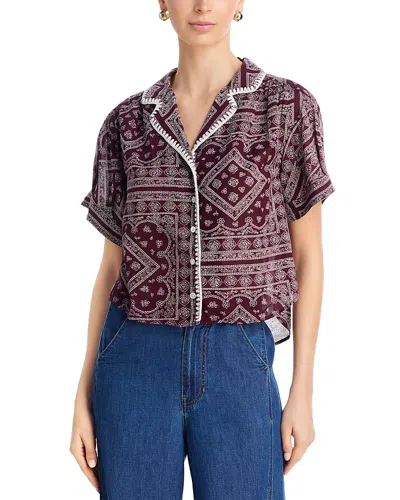 Veronica Beard Ilene Top In Brown