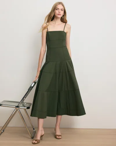 Veronica Beard Ilona Midi Dress In Green