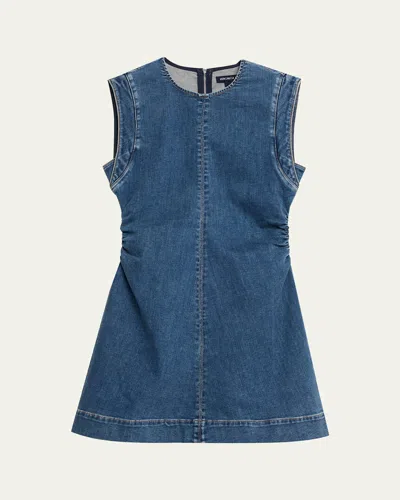 Veronica Beard Imara Denim Mini Dress In Blue