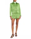 Veronica Beard Imogen Button-front Jacket In Lemongrass In Multi