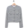 Veronica Beard Isa Stripe Crop Jacket In Blue