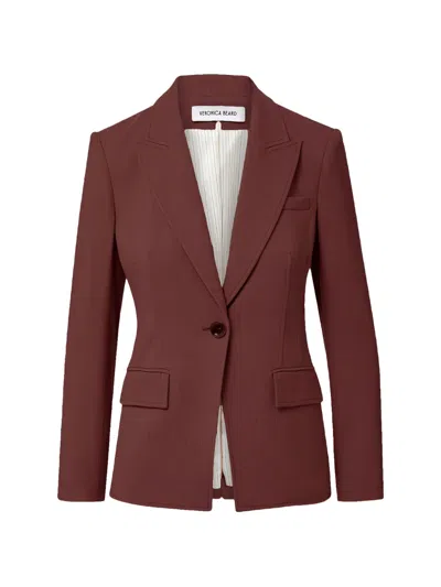 Veronica Beard Isaac Dickey Single-breasted Peaked-lapel Blazer In Brown