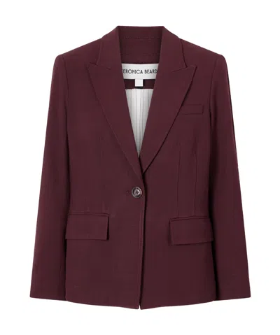 Veronica Beard Isaac Dickey Single-breasted Peaked-lapel Blazer In Red