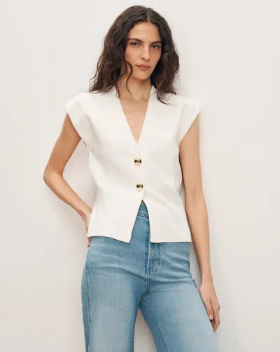 Veronica Beard Isador Sweater Vest In White