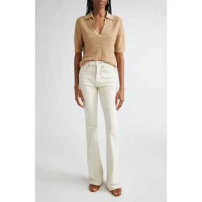 Veronica Beard Issa Lattice Polo In White