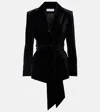 Veronica Beard Issel Velvet Blazer In Black