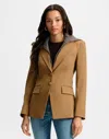 Veronica Beard Izara Wool Dickey Jacket In Brown
