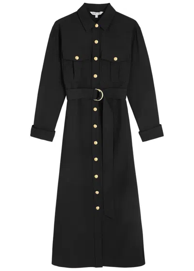 Veronica Beard Jaden Stretch-crepe Shirt Dress In Black