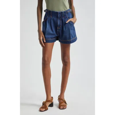 VERONICA BEARD VERONICA BEARD JAFFE PLEAT DENIM SHORTS