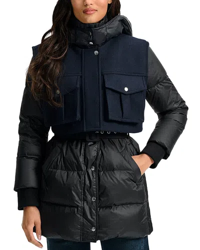 Veronica Beard Jarvis Puffer Coat In Black