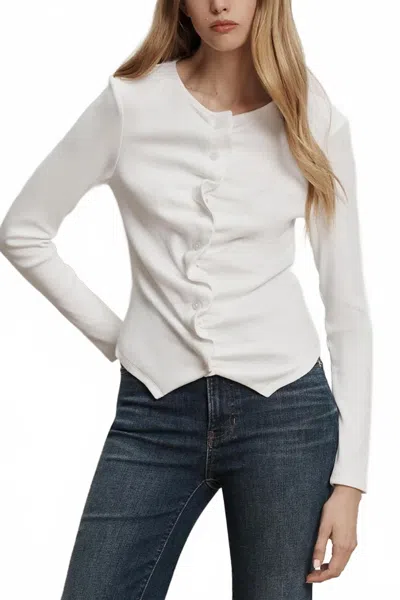 Veronica Beard Jasminah Button-front Top In White