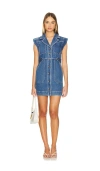 Veronica Beard Jax Denim Mini Dress In Light Cornflower In Blue