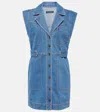 Veronica Beard Jax Denim Mini Dress In Light Cornflower In Light Cornflower