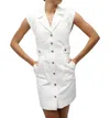 Veronica Beard Jax Denim Shirtdress In White
