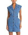 Veronica Beard Jax Denim Mini Dress In Light Cornflower In Light Cornflower