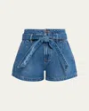 Veronica Beard Jaylen Denim Shorts In Multi
