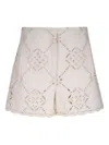Veronica Beard Jazmin Broderie-anglaise Shorts In Neutrals