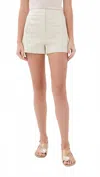 Veronica Beard Jazmin High Rise Short In Off White/gold In White