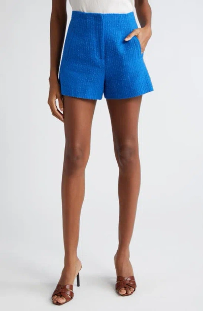 Veronica Beard Jazmin Tweed Shorts In Cobalt