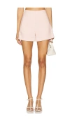 Veronica Beard High-waisted Pocketed Shorts In Blush