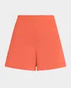Veronica Beard Jerrel Chevron Stripe Cotton Blend Sleeveless Sweater In Persimmon