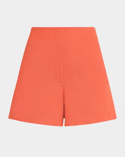 Veronica Beard Jazmin Tailored Shorts In Persimmon