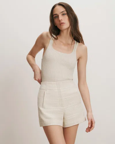 Veronica Beard Jazmin Tweed Short In Sand
