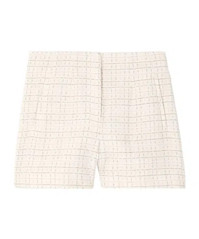 Veronica Beard Jazmin Tweed Shorts In White
