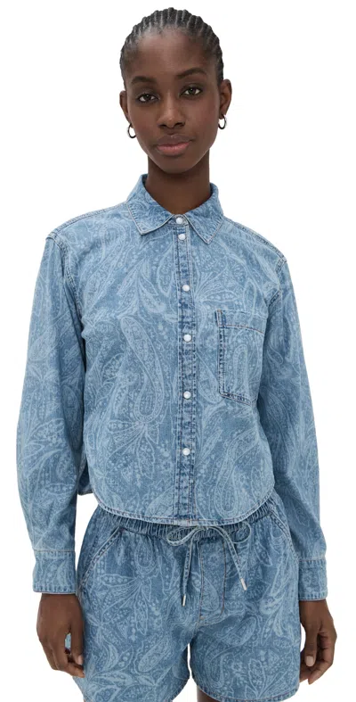 Veronica Beard Jean Aderes Shirt Atlantic Paisley