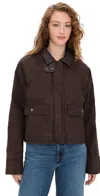 Veronica Beard Jean Arlo Barn Jacket Dark Umber In Brown