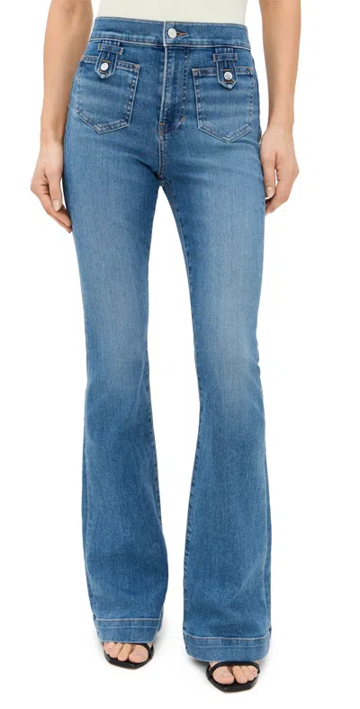 Veronica Beard Jean Beverly High Rise Skinny Flare Jeans Enough Said