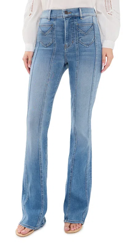 Veronica Beard Jean Beverly High Rise Skinny Flare Jeans Sneak Peek
