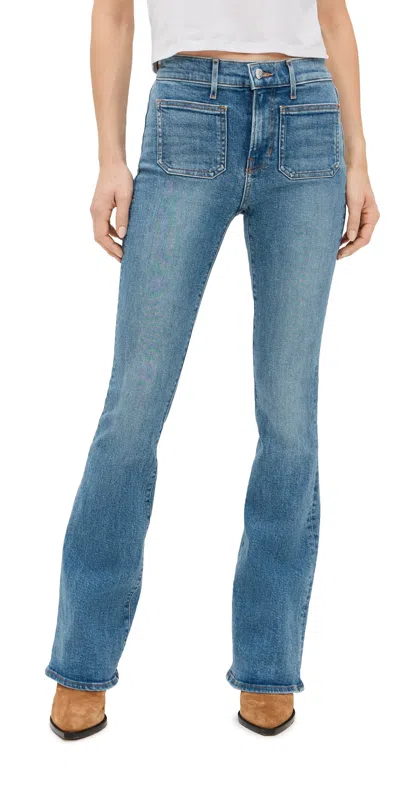 Veronica Beard Jean Beverly Skinny Flare Jeans Seawater Stone