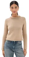Veronica Beard Jean Briony Pullover Stone Khaki In Stone Khaki